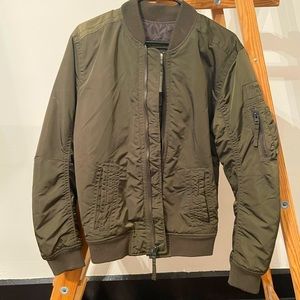 Army green bomber jacket